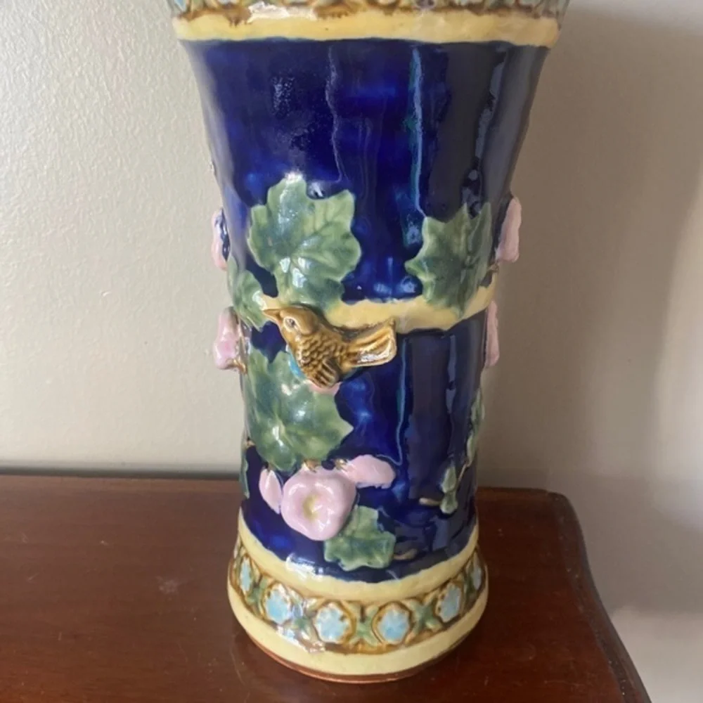 Oriental Accents Glazed Floral Ceramic Vase